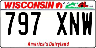 WI license plate 797XNW