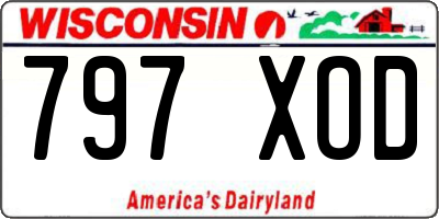 WI license plate 797XOD