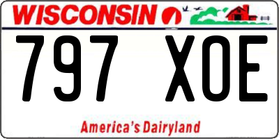 WI license plate 797XOE