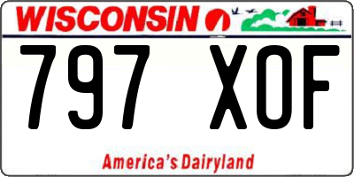 WI license plate 797XOF