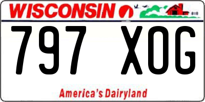 WI license plate 797XOG