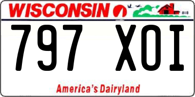 WI license plate 797XOI