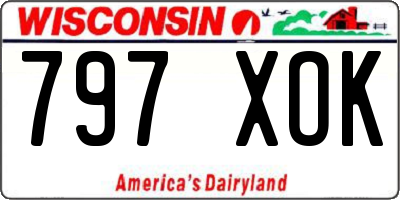 WI license plate 797XOK