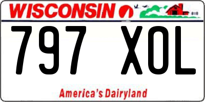 WI license plate 797XOL