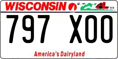 WI license plate 797XOO