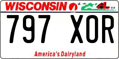 WI license plate 797XOR