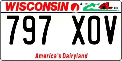 WI license plate 797XOV