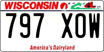 WI license plate 797XOW