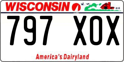 WI license plate 797XOX