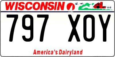 WI license plate 797XOY