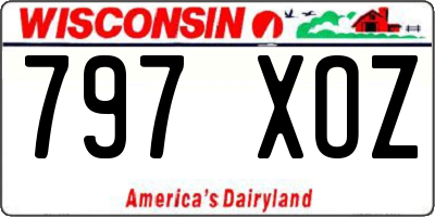 WI license plate 797XOZ