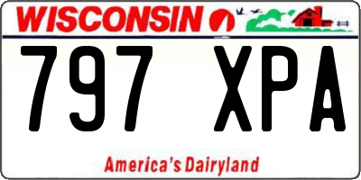WI license plate 797XPA
