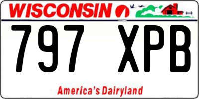 WI license plate 797XPB