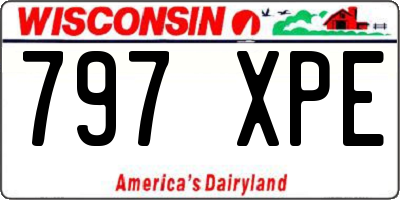 WI license plate 797XPE