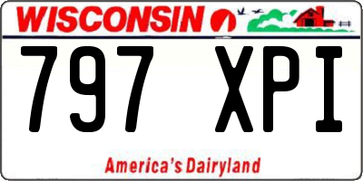 WI license plate 797XPI