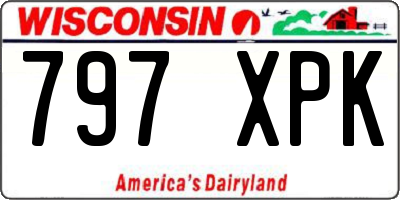 WI license plate 797XPK