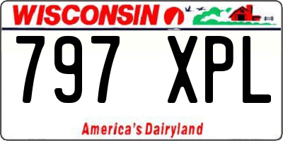 WI license plate 797XPL