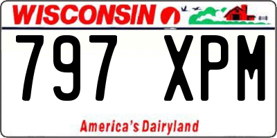WI license plate 797XPM