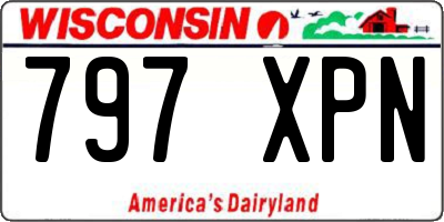 WI license plate 797XPN
