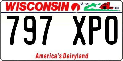 WI license plate 797XPO