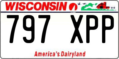 WI license plate 797XPP