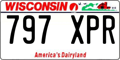 WI license plate 797XPR