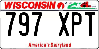 WI license plate 797XPT