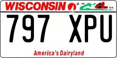 WI license plate 797XPU