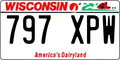 WI license plate 797XPW