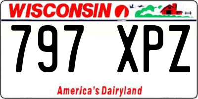 WI license plate 797XPZ