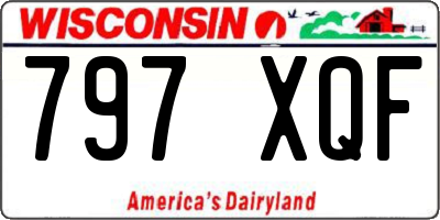 WI license plate 797XQF