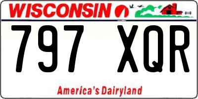 WI license plate 797XQR