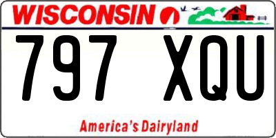 WI license plate 797XQU