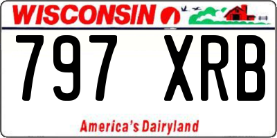 WI license plate 797XRB