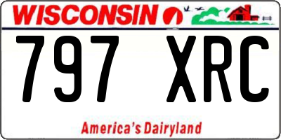 WI license plate 797XRC