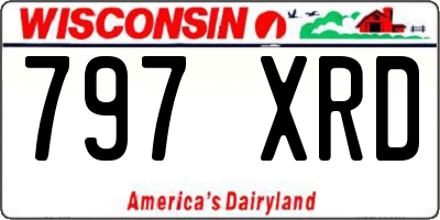 WI license plate 797XRD