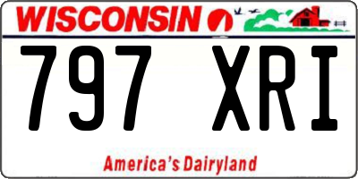 WI license plate 797XRI