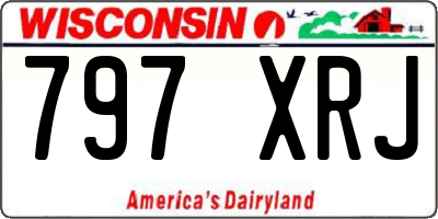 WI license plate 797XRJ