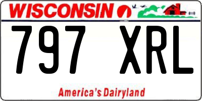 WI license plate 797XRL