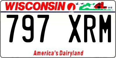WI license plate 797XRM
