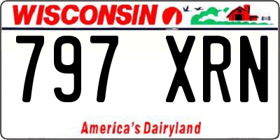 WI license plate 797XRN
