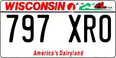 WI license plate 797XRO