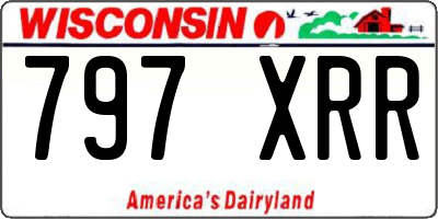 WI license plate 797XRR
