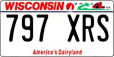 WI license plate 797XRS