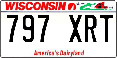 WI license plate 797XRT