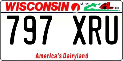 WI license plate 797XRU