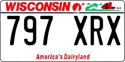 WI license plate 797XRX