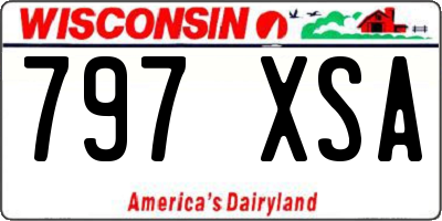 WI license plate 797XSA