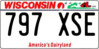 WI license plate 797XSE