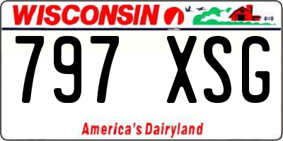 WI license plate 797XSG